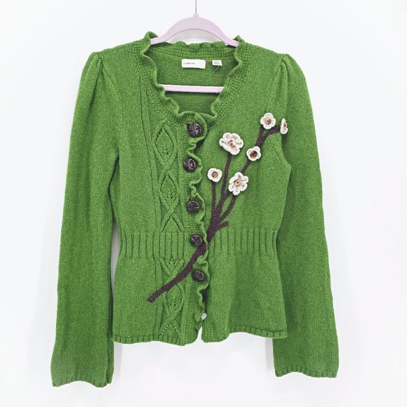 Anthropologie Sweaters - Sleeping On Snow Wildflower Crochet Cardigan